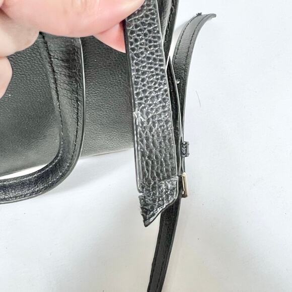 Kate Spade Black Pebble Leather Satchel Crossbody Bag Purse Medium Used - Picture 12 of 16